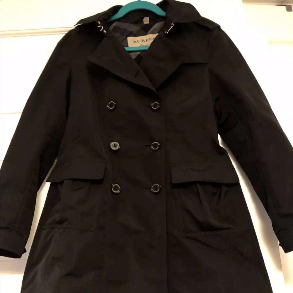Burberry Kerington hooded trench coat